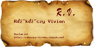 Rákóczy Vivien névjegykártya