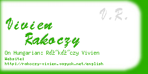 vivien rakoczy business card